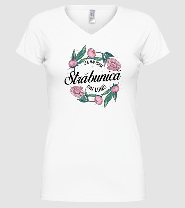 Cea mai bună străbunică din lume! model alb pe tricou