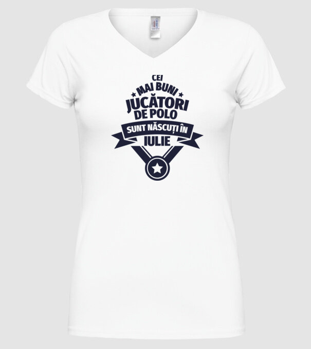 Cei mai buni jucători de polo sunt născuți în Iulie model alb pe tricou