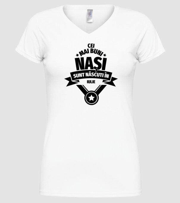 Cei mai buni nași sunt născuți în iulie. model alb pe tricou
