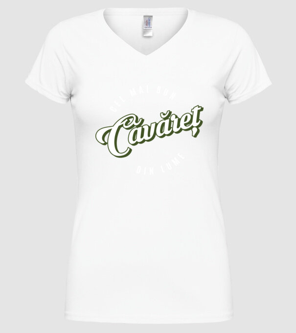 Cel mai bun Căvăret din lume model alb pe tricou