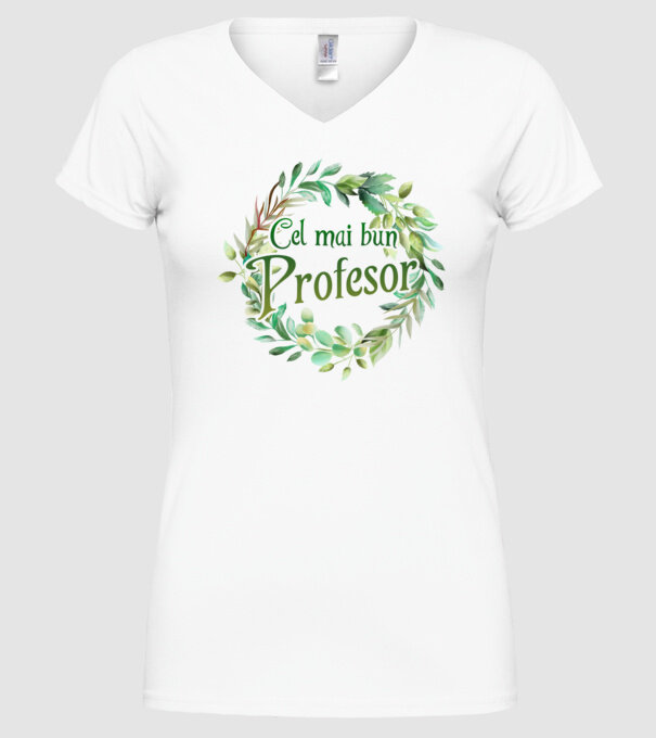 Cel mai bun profesor model alb pe tricou