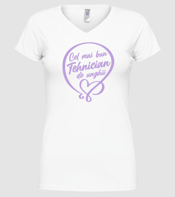 Cel mai bun tehnician de unghii model alb pe tricou