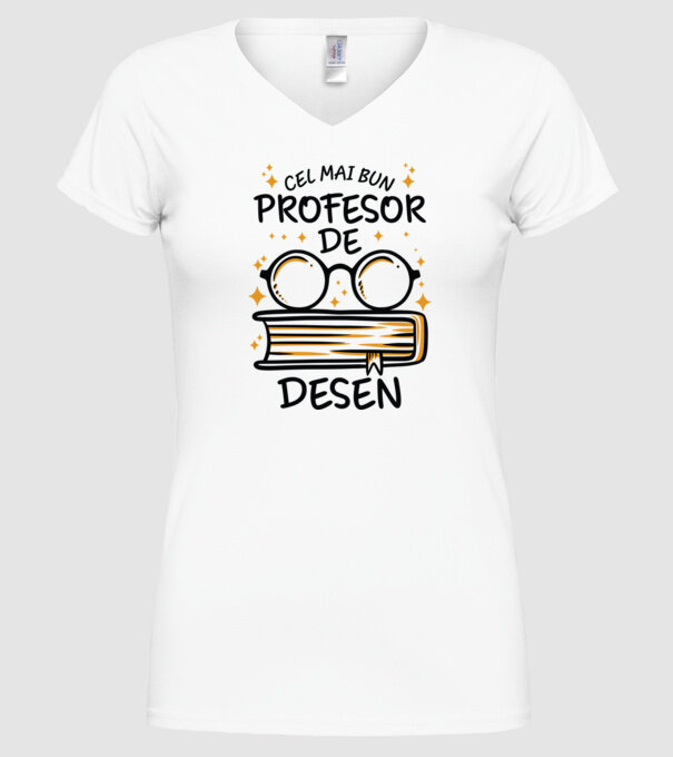 Cel mai profesor de desen model alb pe tricou