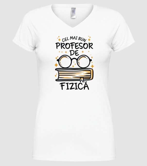 Cel mai profesor fizică model alb pe tricou