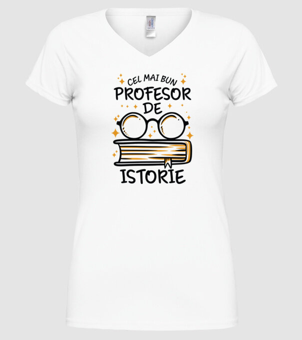 Cel mai profesor istorie model alb pe tricou