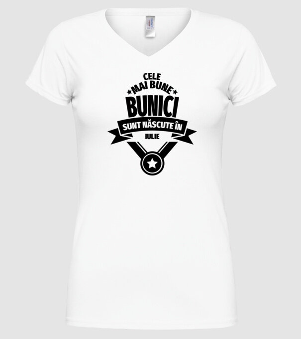 Cele mai bune bunici sunt născute în iulie. model alb pe tricou
