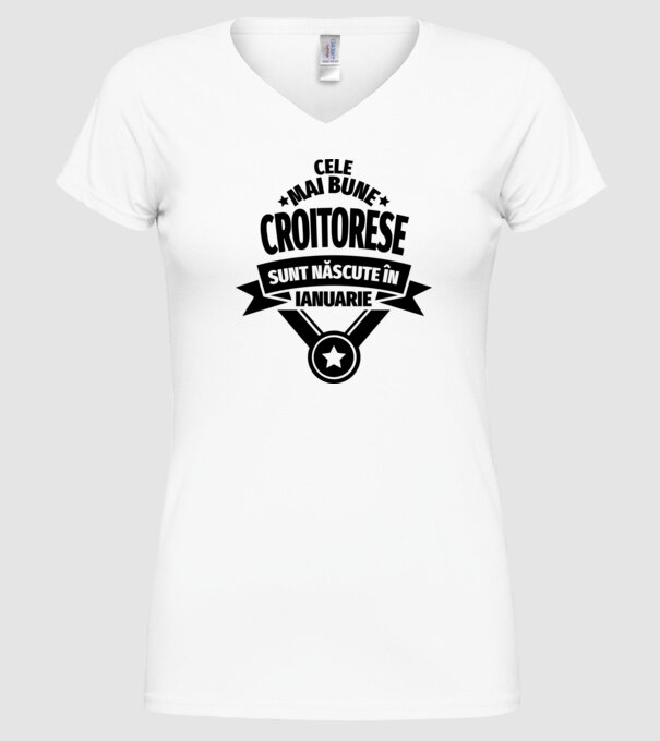 Cele mai bune croitorese sunt născute în ianuarie model alb pe tricou