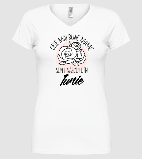 Cele mai bune mame sunt născute în Iunie model alb pe tricou