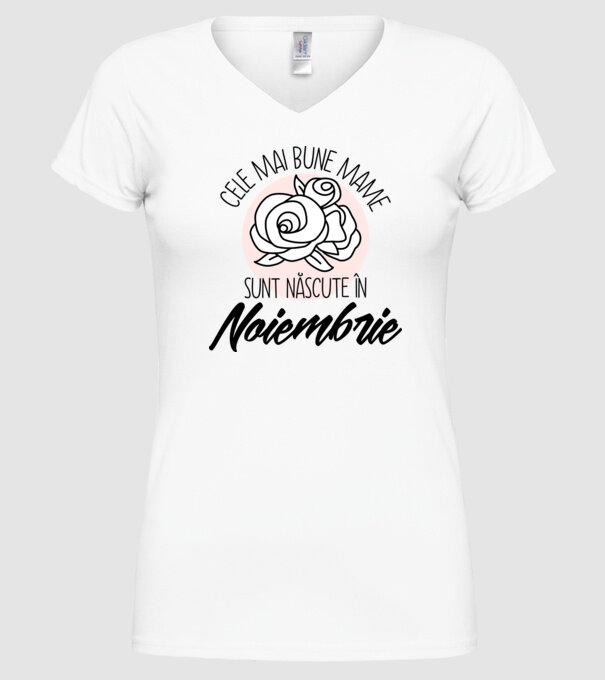 Cele mai bune mame sunt născute în Noiembrie model alb pe tricou