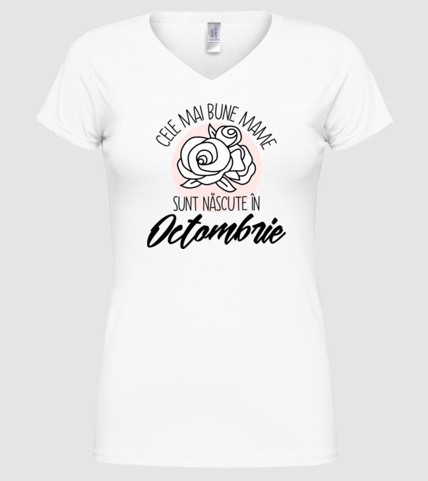 Cele mai bune mame sunt născute Octombrie model alb pe tricou