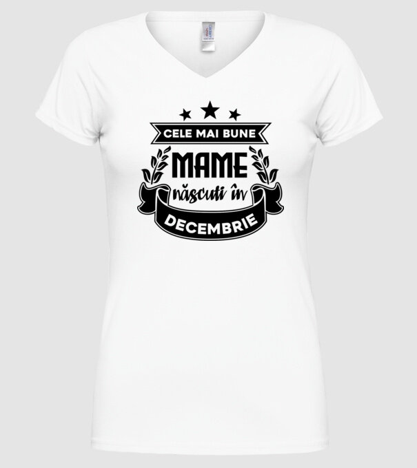 Cele mai bune mame sunt născuți în decembrie model alb pe tricou