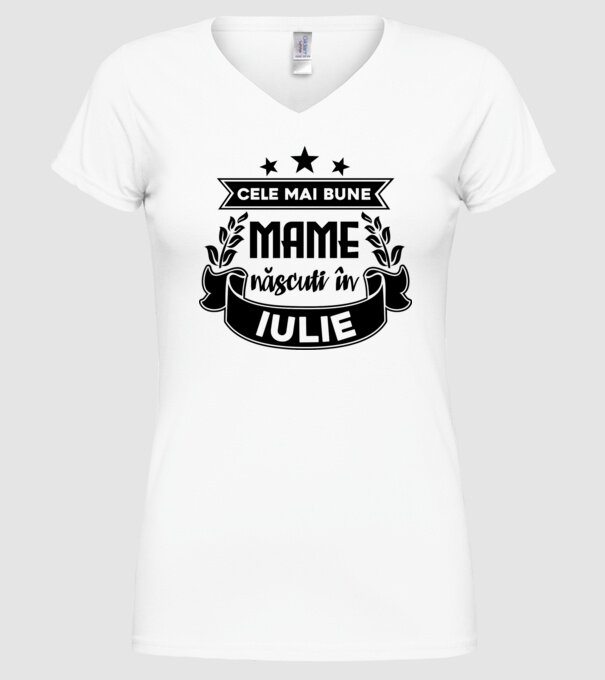Cele mai bune mame sunt născuți în iulie model alb pe tricou