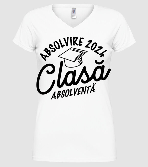 Clasă absolventă model alb pe tricou