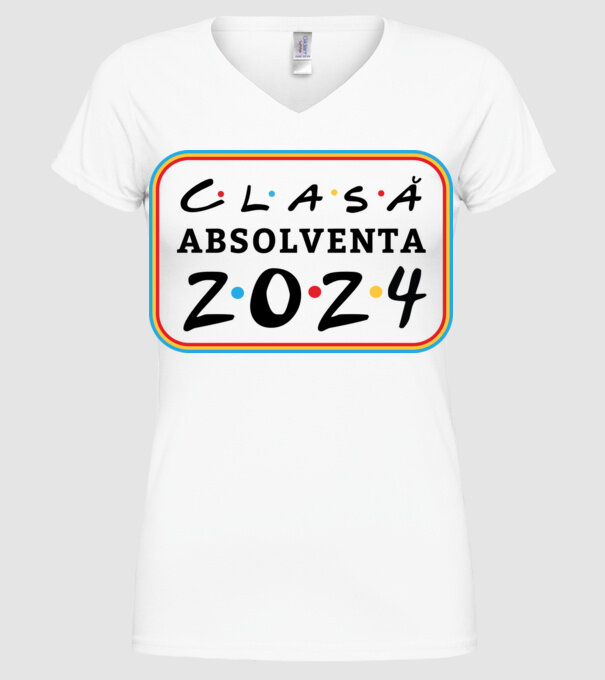 Clasă absolventă friends model alb pe tricou