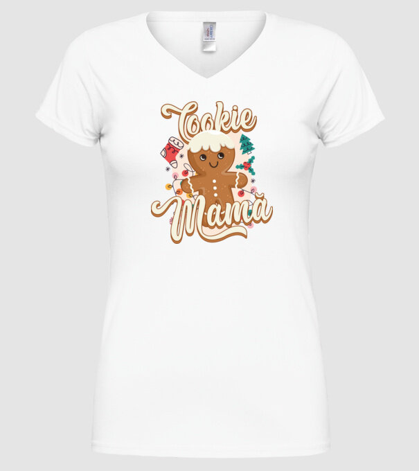 Cookie mamă model alb pe tricou
