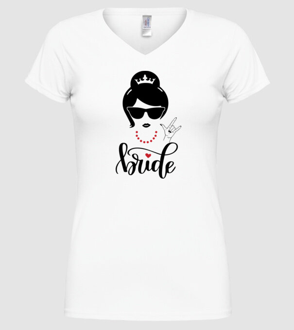 Cool Bride model alb pe tricou