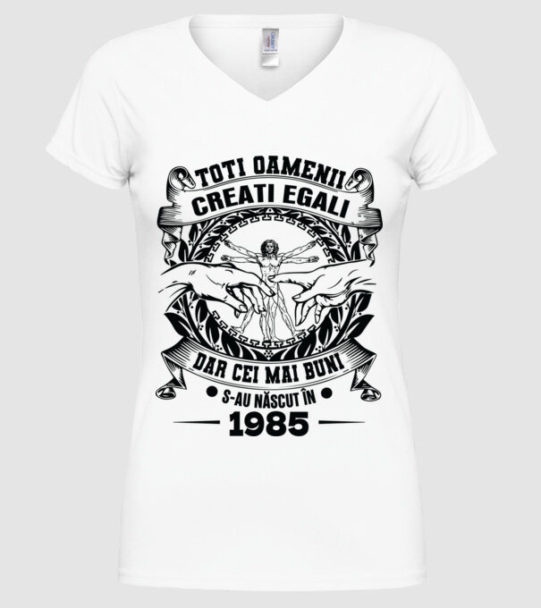 Da Vinci 40 1985 model alb pe tricou