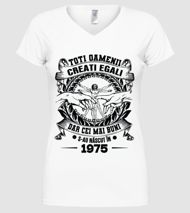 Da Vinci 50 1975 model alb pe tricou