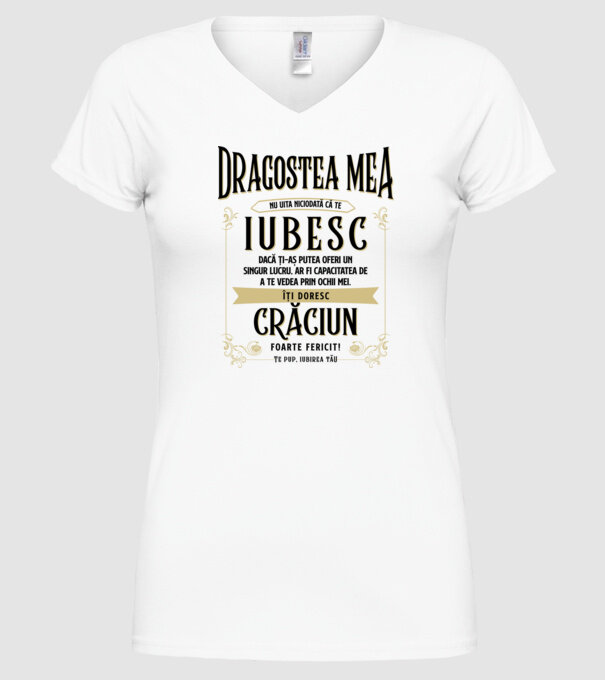 Dragostea mea model alb pe tricou