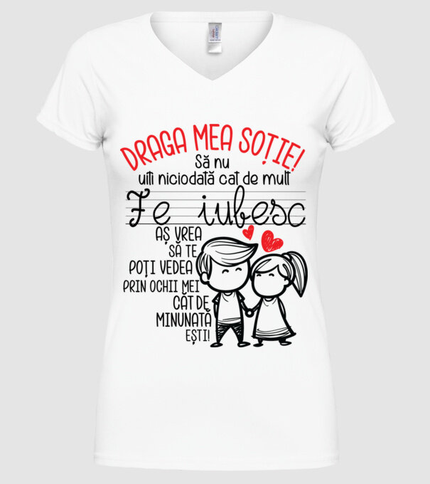 dragul meu soț javitott2411 model alb pe tricou