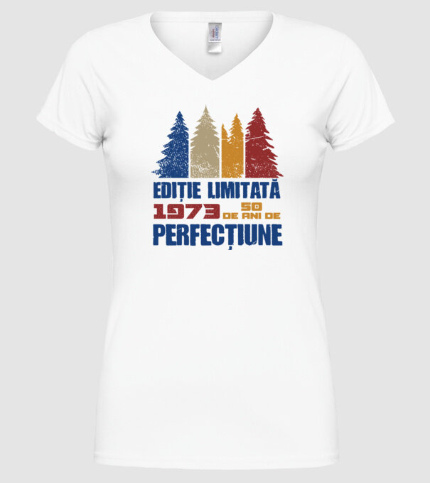 Ediție limitată 1973 - 50 de ani de perfecțiune model alb pe tricou