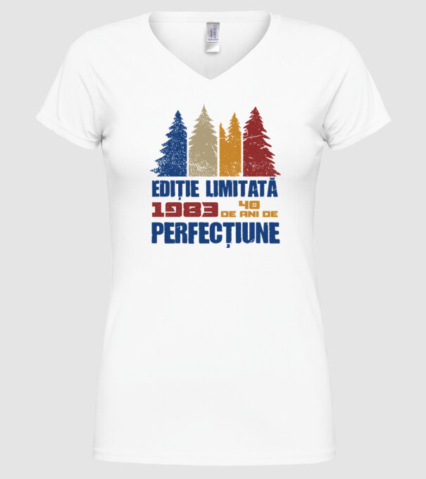 Ediție limitată 1983 - 40 de ani de perfecțiune model alb pe tricou