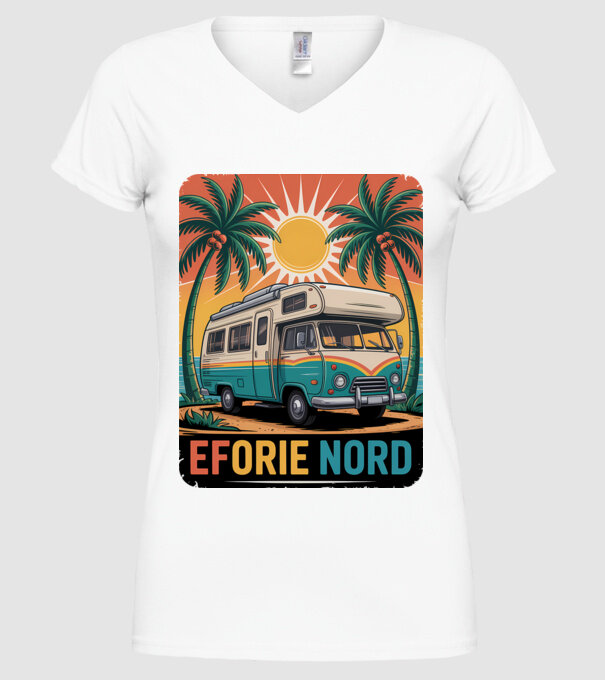 Eforie Nord model alb pe tricou