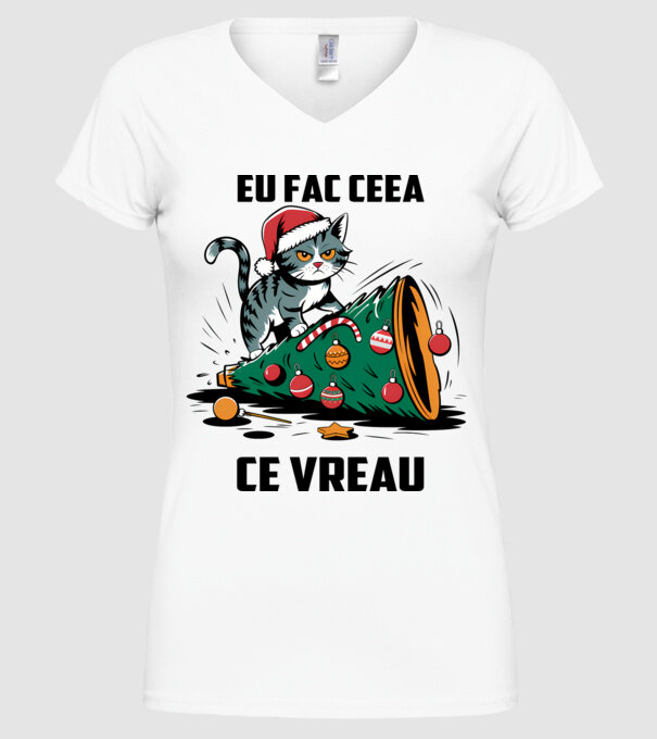 Eu fac ceea ce vreau Alb model alb pe tricou