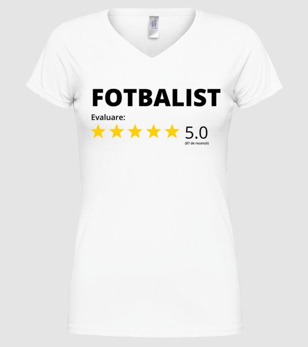 Evaluare 5 FOTBALIST model alb pe tricou