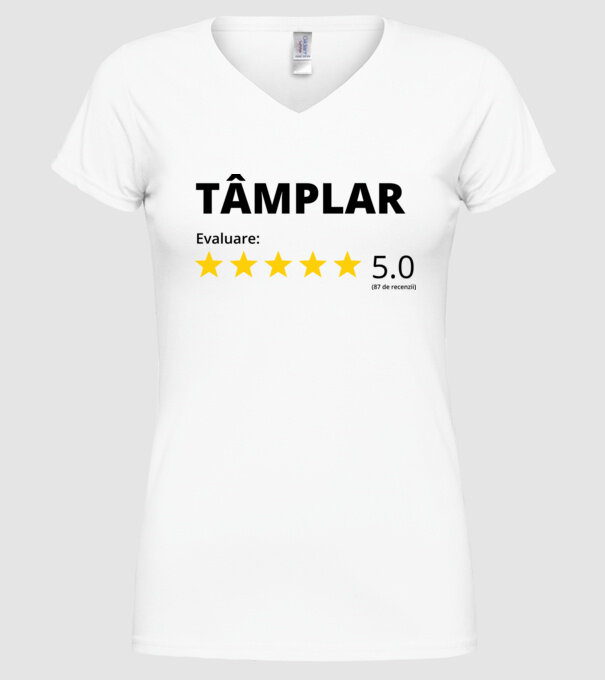 Evaluare - TÂMPLAR model alb pe tricou