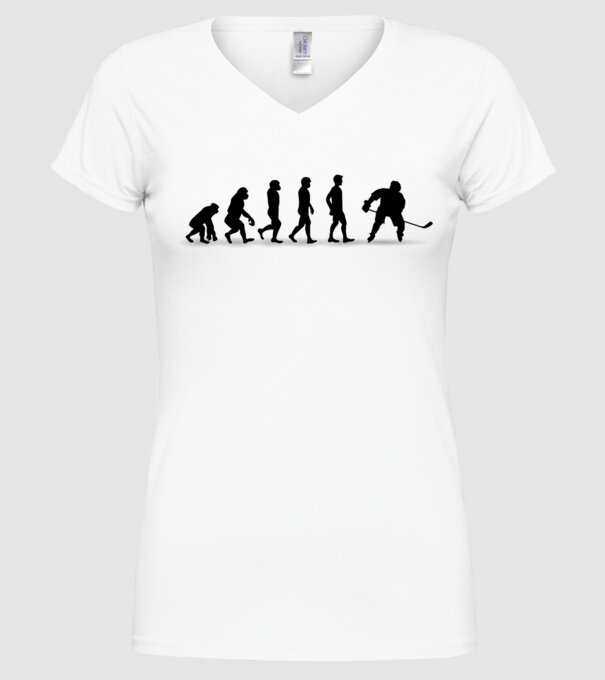 Evolution Hockey model alb pe tricou