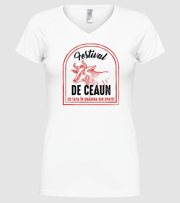 Festival de ceaun - cu tata în grădina din spate! model alb pe tricou