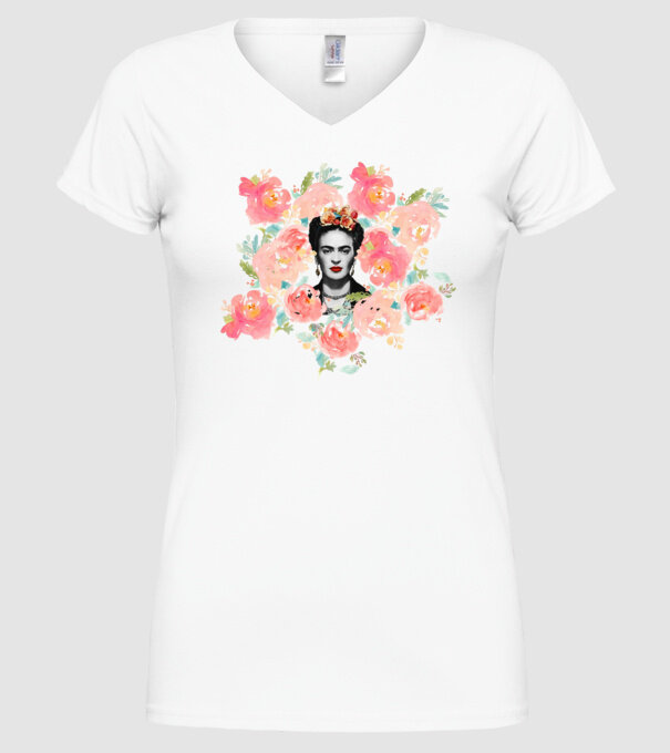 Frida Kahlo 2 model alb pe tricou
