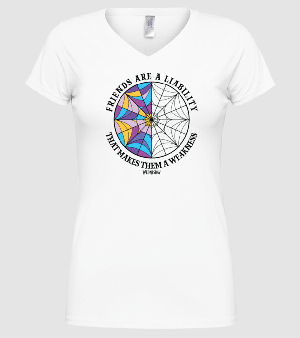 Friends are liability model alb pe tricou