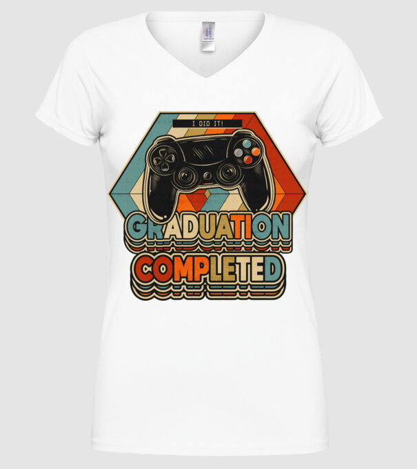 Graduation Completed model alb pe tricou