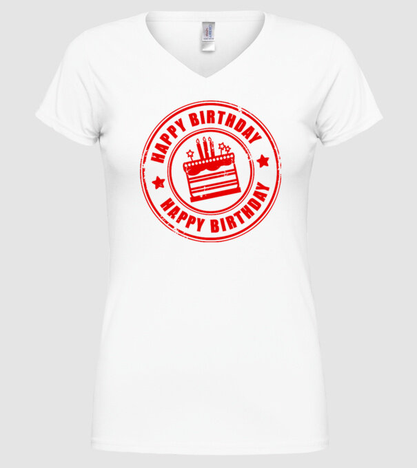 happy birthday model alb pe tricou