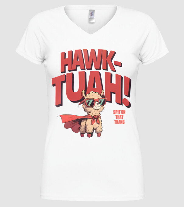 hawk tuah llama spit on that thang model alb pe tricou