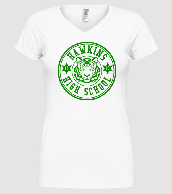 hawkins high school model alb pe tricou