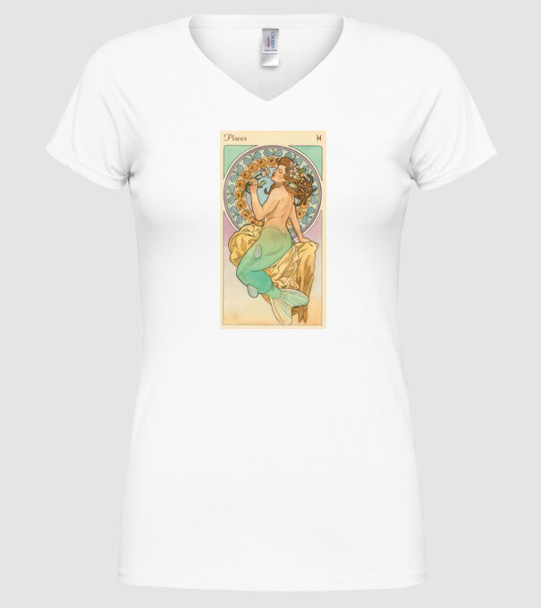 Horoscop Tarot PESTI model alb pe tricou