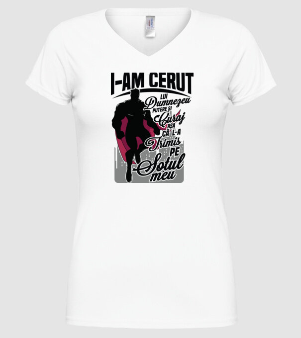 I-am cerut lui Dumnezeu putere și curaj - așa că l-a trimis pe soțul meu model alb pe tricou