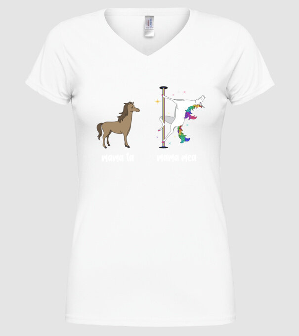 mama ta - mama mea model alb pe tricou