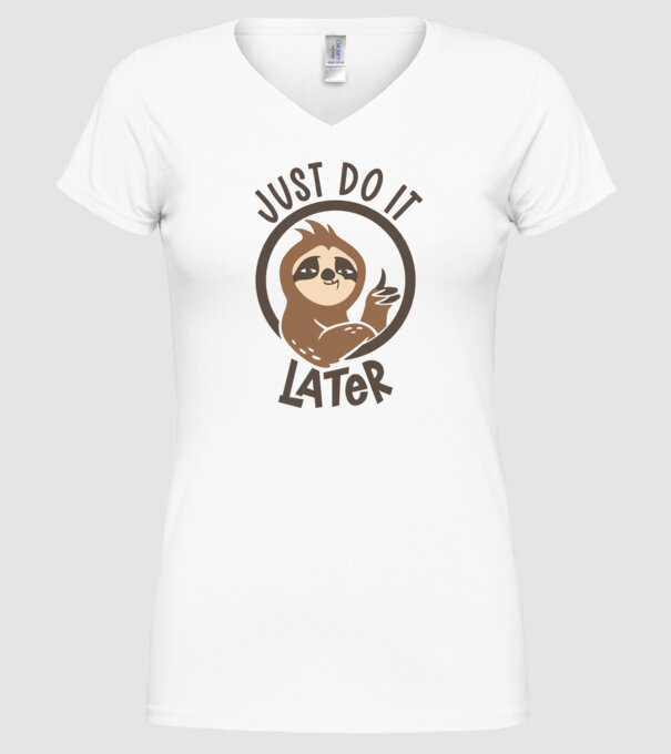 Just do it model alb pe tricou