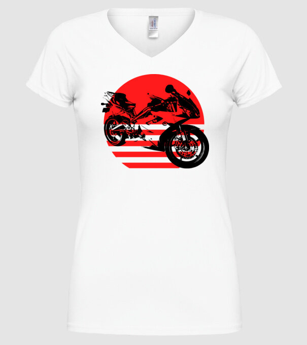 Katana model alb pe tricou