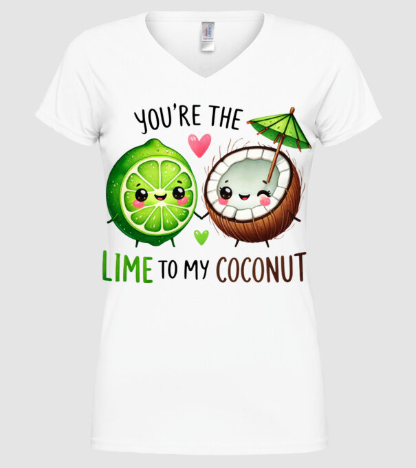 Lime to my Coconut model alb pe tricou