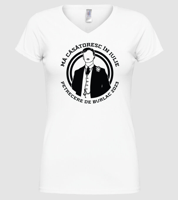 mă căsătoresc în iulie model alb pe tricou