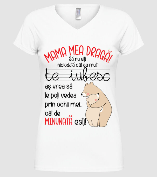 Mama Cât de minunat ești model alb pe tricou