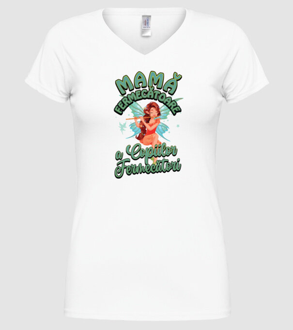 Mamă fermecătoare a copiilor fermecători model alb pe tricou