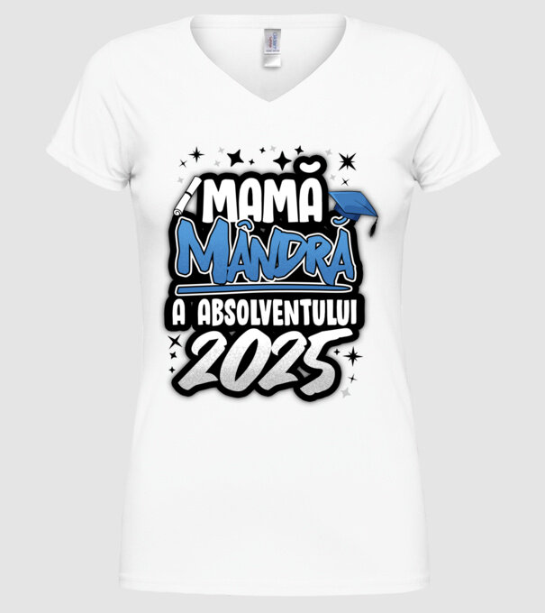 Mamă Mândră a absolventului model alb pe tricou