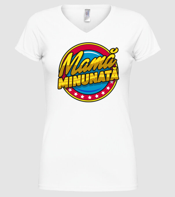 mamă minunată model alb pe tricou