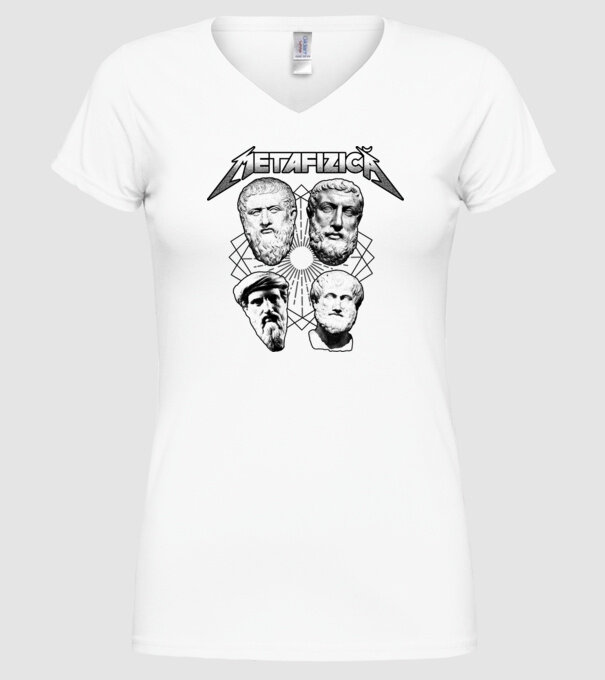 metafizică model alb pe tricou